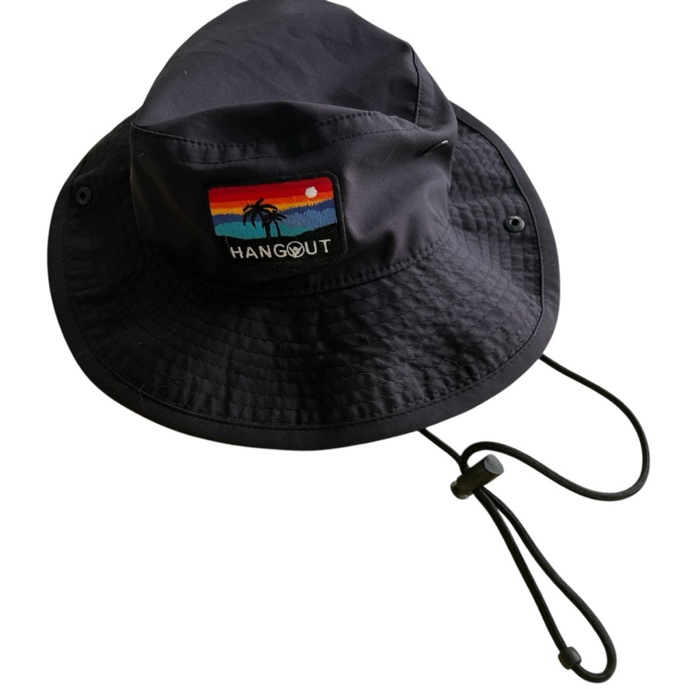 Legacy 92 Cool Fit Boonie Black Bucket Hat Small/Medium Strap Snap Sides UPF 50